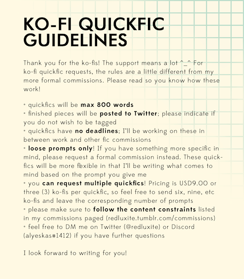 Quickfic Guidelines!