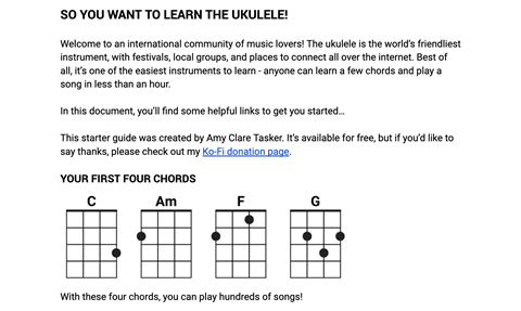So You Want to Learn the Ukulele!