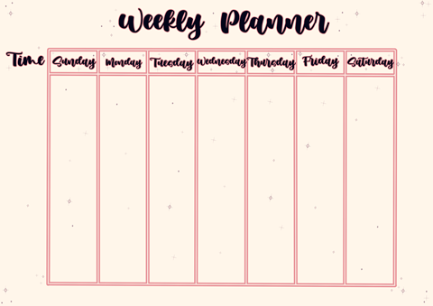 Weekly Planner! Free ;) 