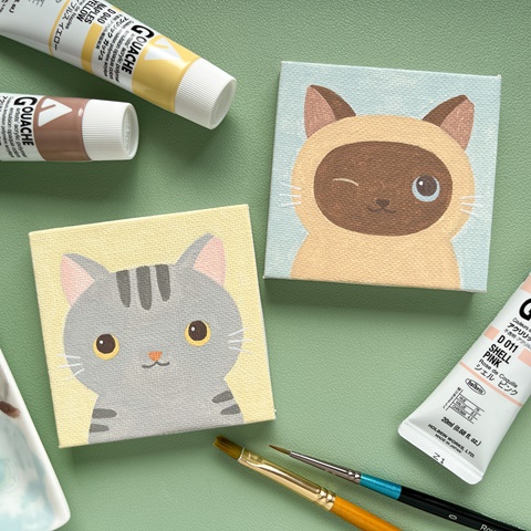 Mini Cat Canvas Panels