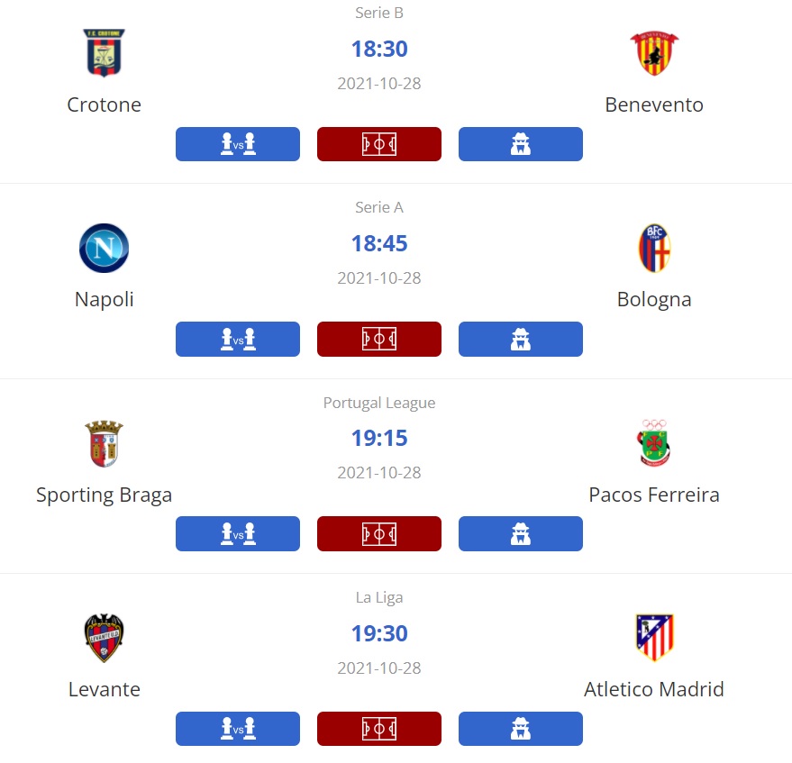 Today's Matches 28 October 2021