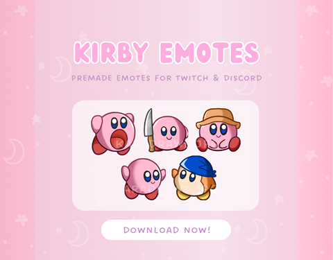 Kirby emote - Amazed - Niikiya's Ko-fi Shop - Ko-fi ❤️ Where