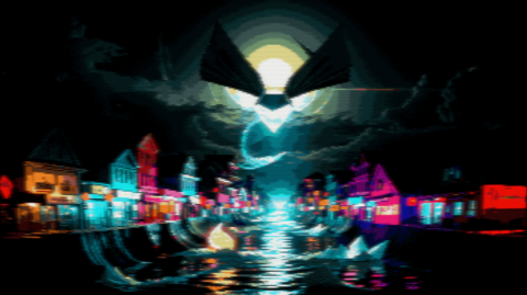 Pixel Art: Moonlit Mirage