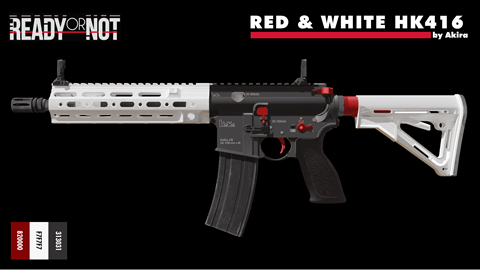 HK416 RED & WHITE | Ready Or Not | Nexus Mods