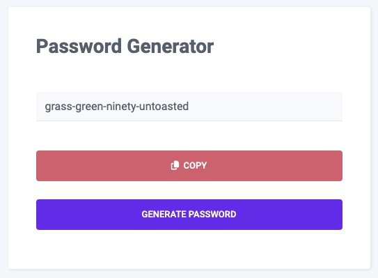 Simple Password Genrator