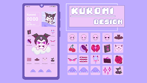 Kuromi and melody charms - MoonBunnyArt's Ko-fi Shop