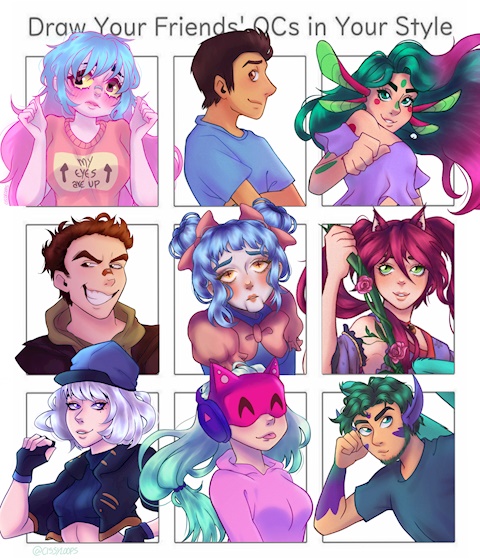 I drew my friends Oc's for a challenge!