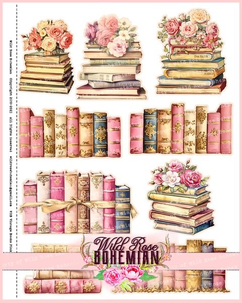 Antique Books PNG, Librarian Clipart, Bookworm Graphics, Book lover,  Reading Clipart or Graphics Vintage Style, Vintage Book - Wild Rose  Bohemian Junk Journal Digitals's Ko-fi Shop - Ko-fi ❤️ Where creators get