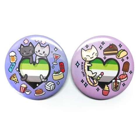 ♡aromanticsさまのキスカットシールとペットシール2本セット♡ Platonic Love Aromantic Badge - Ricket Zorkxa's Ko-fi Shop