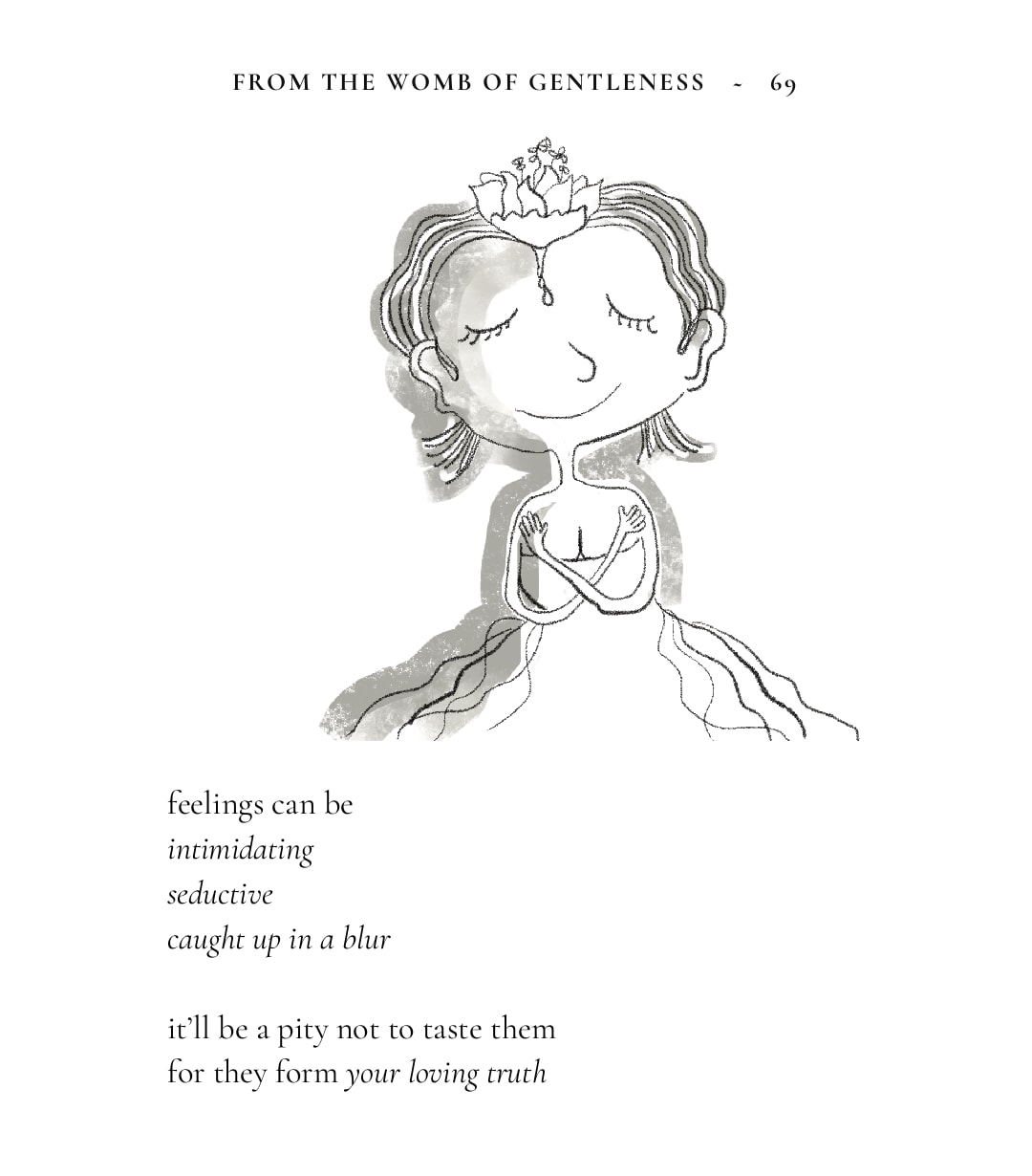An illustrated excerpt of my poem - Feel