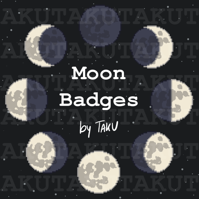 Pixel Moon Phase Badges for Twitch!