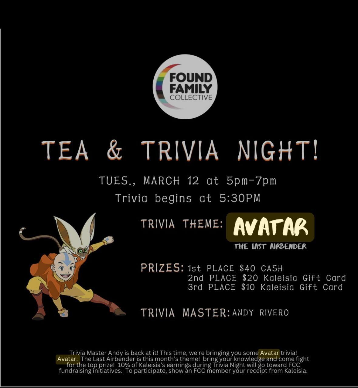 Tea & Trivia: Avatar the Last Airbender (March 12)