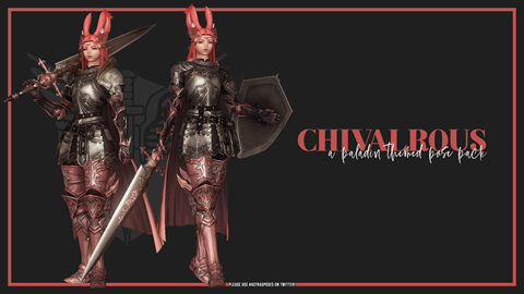 'chivalrous' pose pack available now!