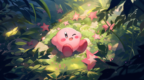 🌸 Kirby laying in the Grass 🌸