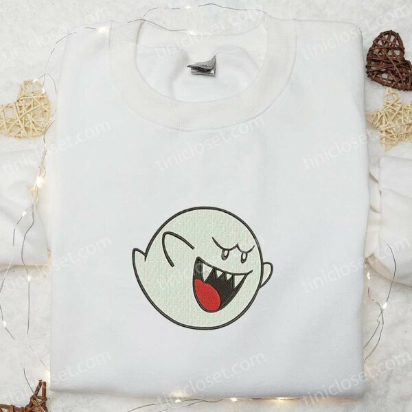 Super Mario Boo Ghost Embroidered Sweatshirt