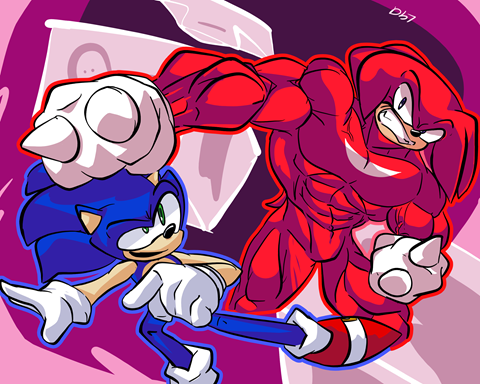 Artwork - Sonic vs Knuckles