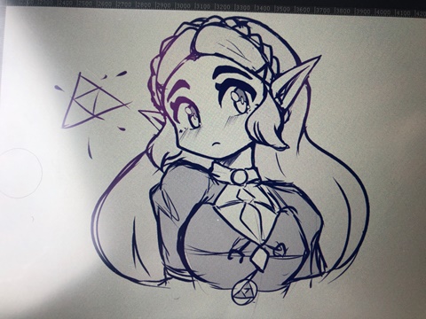 Zelda doodle to cure the art block
