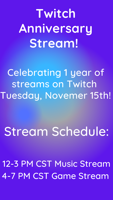 Twitch anniversary streams!