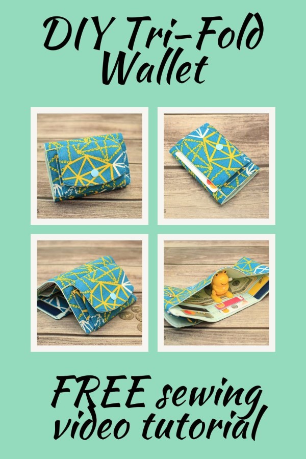 DIY Tri-Fold Wallet FREE video tutorial
