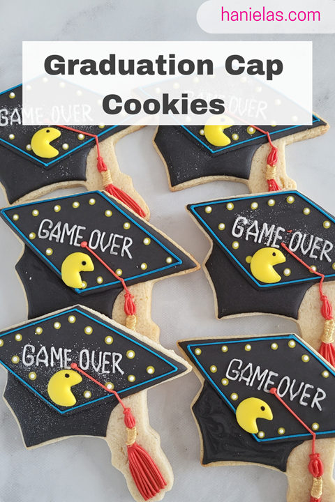 GAME OVER Graduation Cap Cookies 🎓🎓🎓