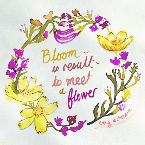 Floral Garland Quote