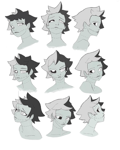 Zombie Girl- Expressions