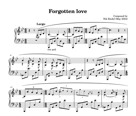 Forgotten Love - Sheet Music - Nik Riedel's Ko-fi Shop - Ko-fi ️ Where ...