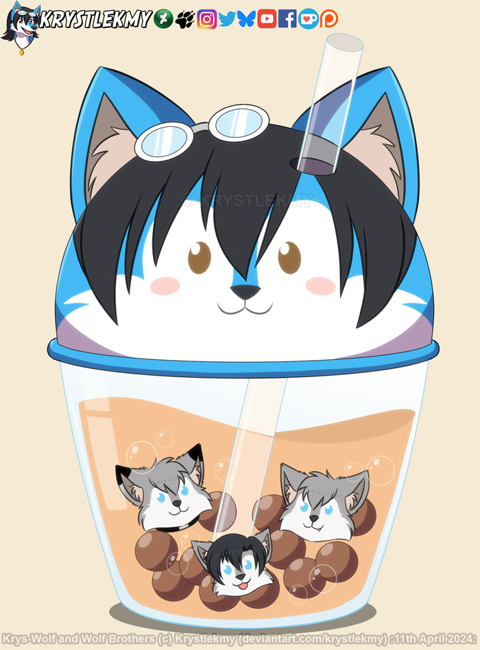 Krys-Wolf and Wolf Brothers Boba Drink 01