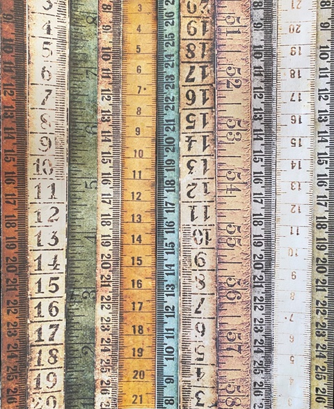 Vintage Tape Measure, Old Tape Measure, Digital Collage Sheets