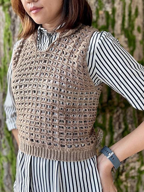 Meshy G Vest- Crochet Pattern - Andrea In Wooldeland's Ko-fi
