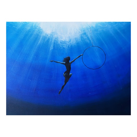 Pole dance underwater
