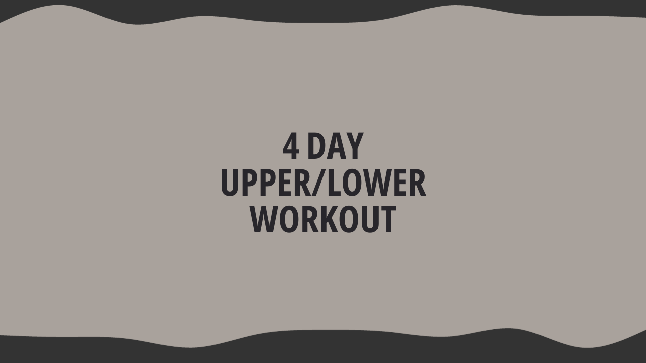 Upper lower training online plan