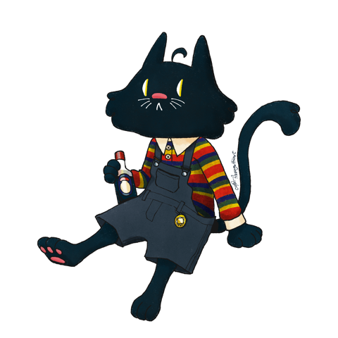 Black Kitty-Cat Commission!