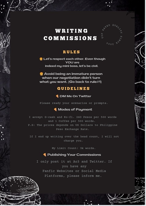 Information for Writing Commissions 