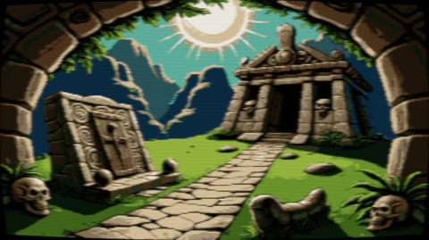 Pixel Art: Jungle Shroud over Ancient Rites