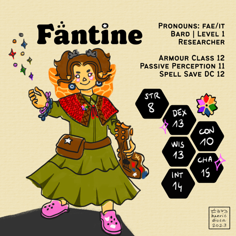 fantine's character sheet (level 1)
