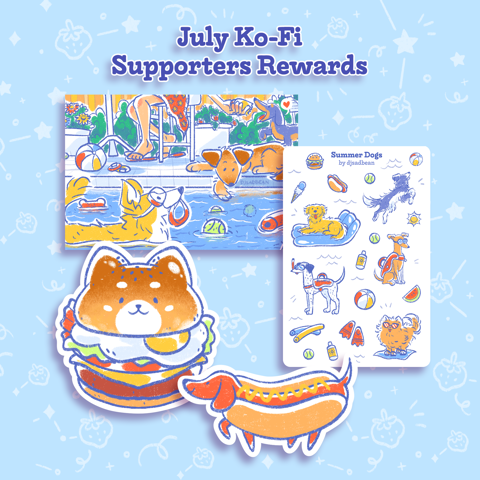 ☀️August Supporter Rewards! (Theme: Summer Dogs)⛱️