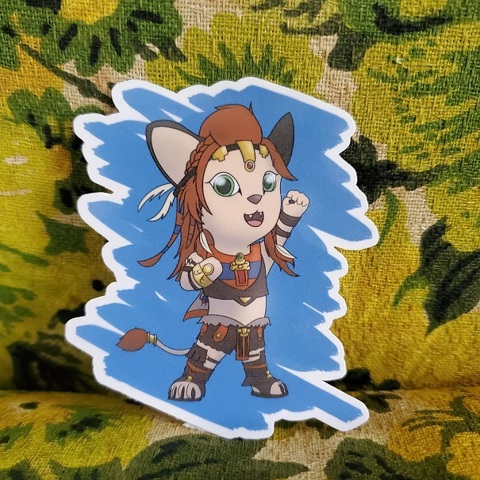 (CLEARANCE) FFXIV Wuk Lamat Sticker - misprints - AnimatorZee's Ko-fi ...