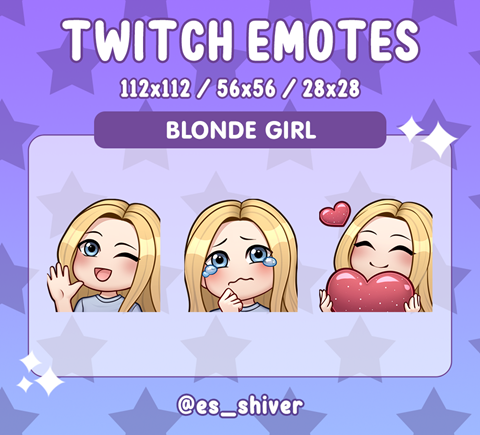 Blonde Girl Emotes - Es_Shiver's Ko-fi Shop - Ko-fi ️ Where creators ...