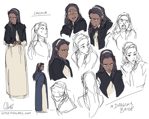 (A Dragon's Bride) Lavinia Character design/study