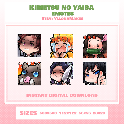 Demon Girl Emote Bundle for Twitch Discord  Chibi 