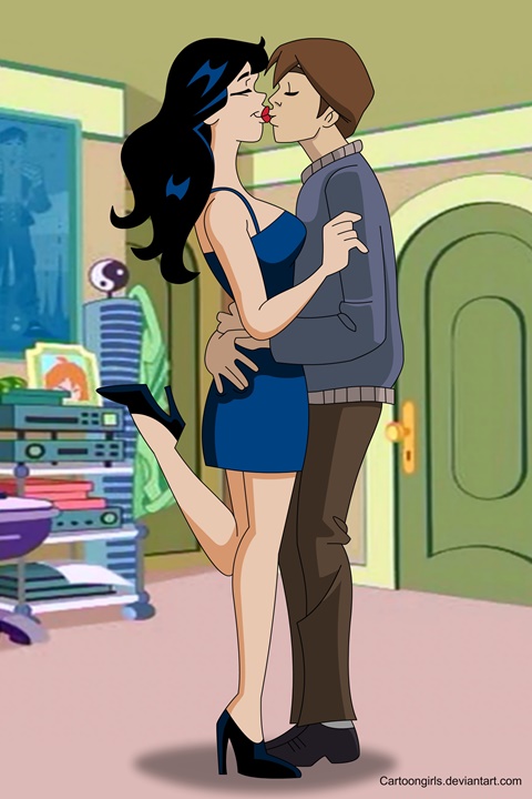 Peter Parker kissing Veronica Lodge