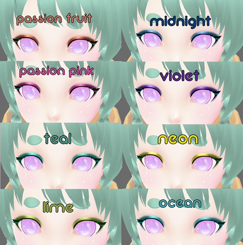 Vroid Vtuber Makeup~ Eyeshadow and Lip Bundle! - bridgybun's Ko-fi Shop ...