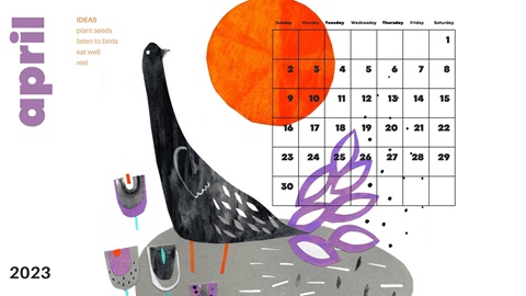 April Calendar Computer Wallpaper 