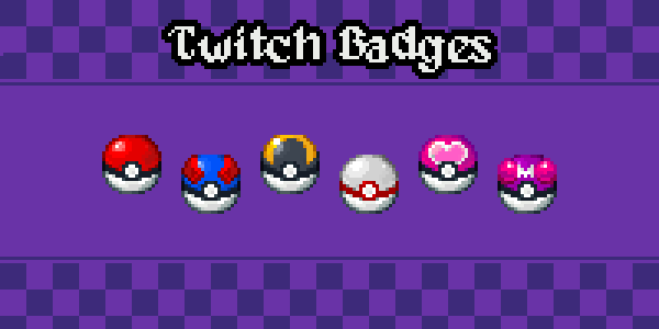Twitch Badges Pokeballs