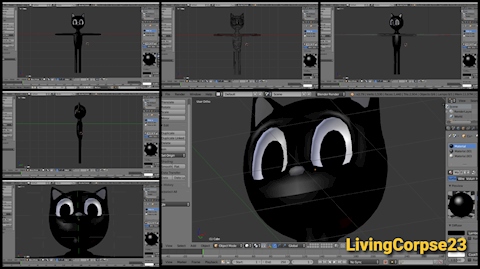 [Blender] Cartoon Cat - 3d WIP (fanmade)