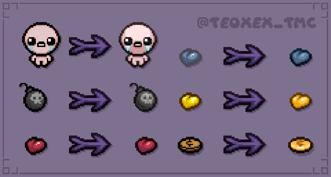 isaac very small sprite changes