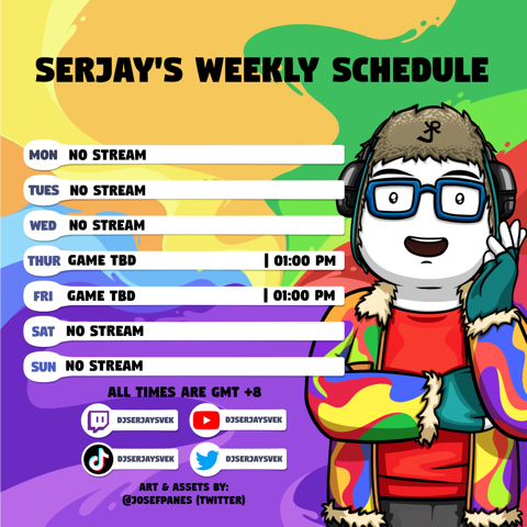Serjay's stream schedule moving forward