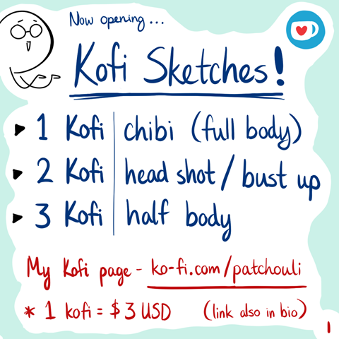 Kofi sketches are open :D
