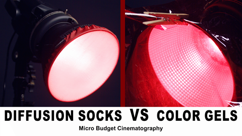 Diffusion Socks Lighting Examples VS Color Gels